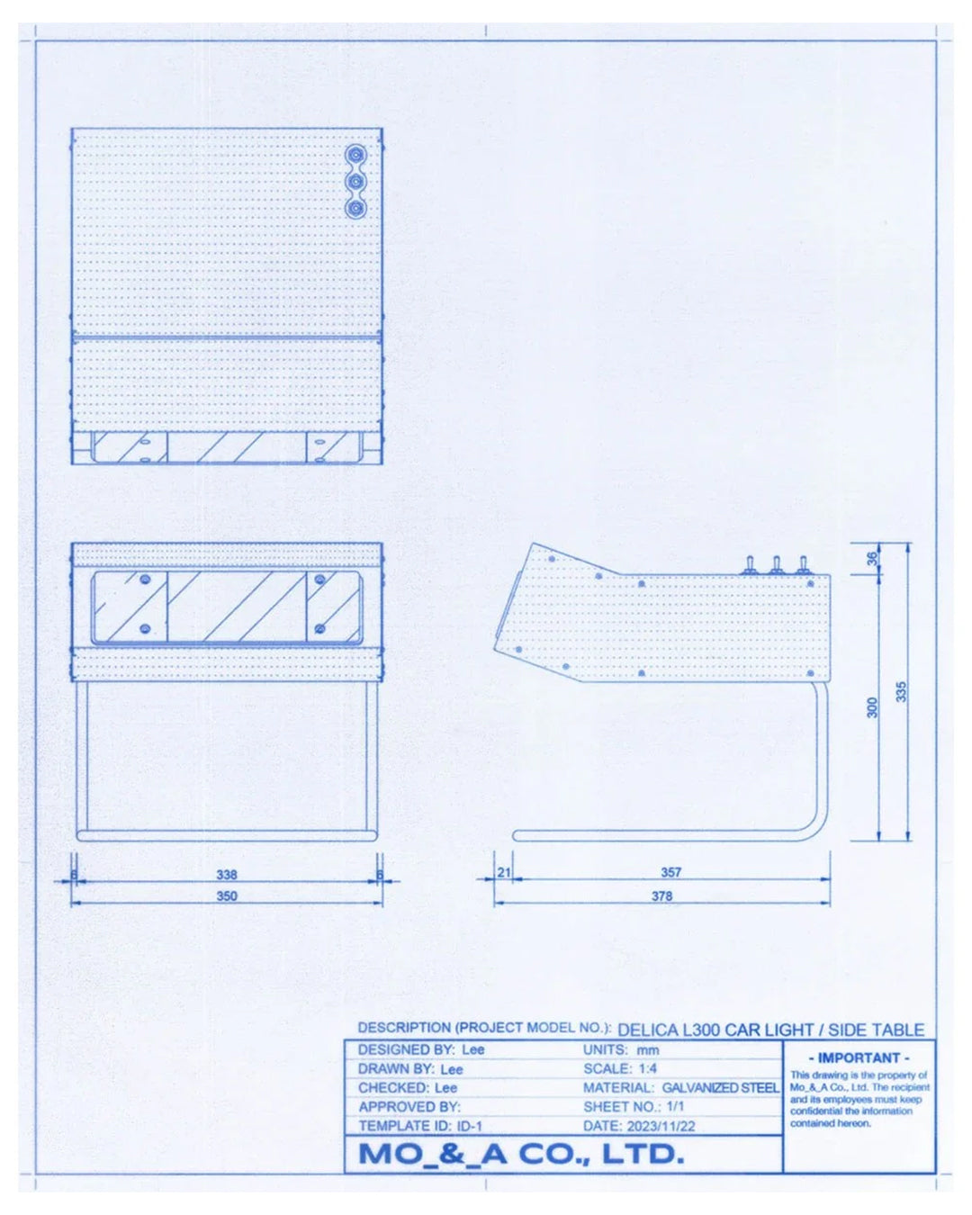 Delica 燈具邊桌 - 白