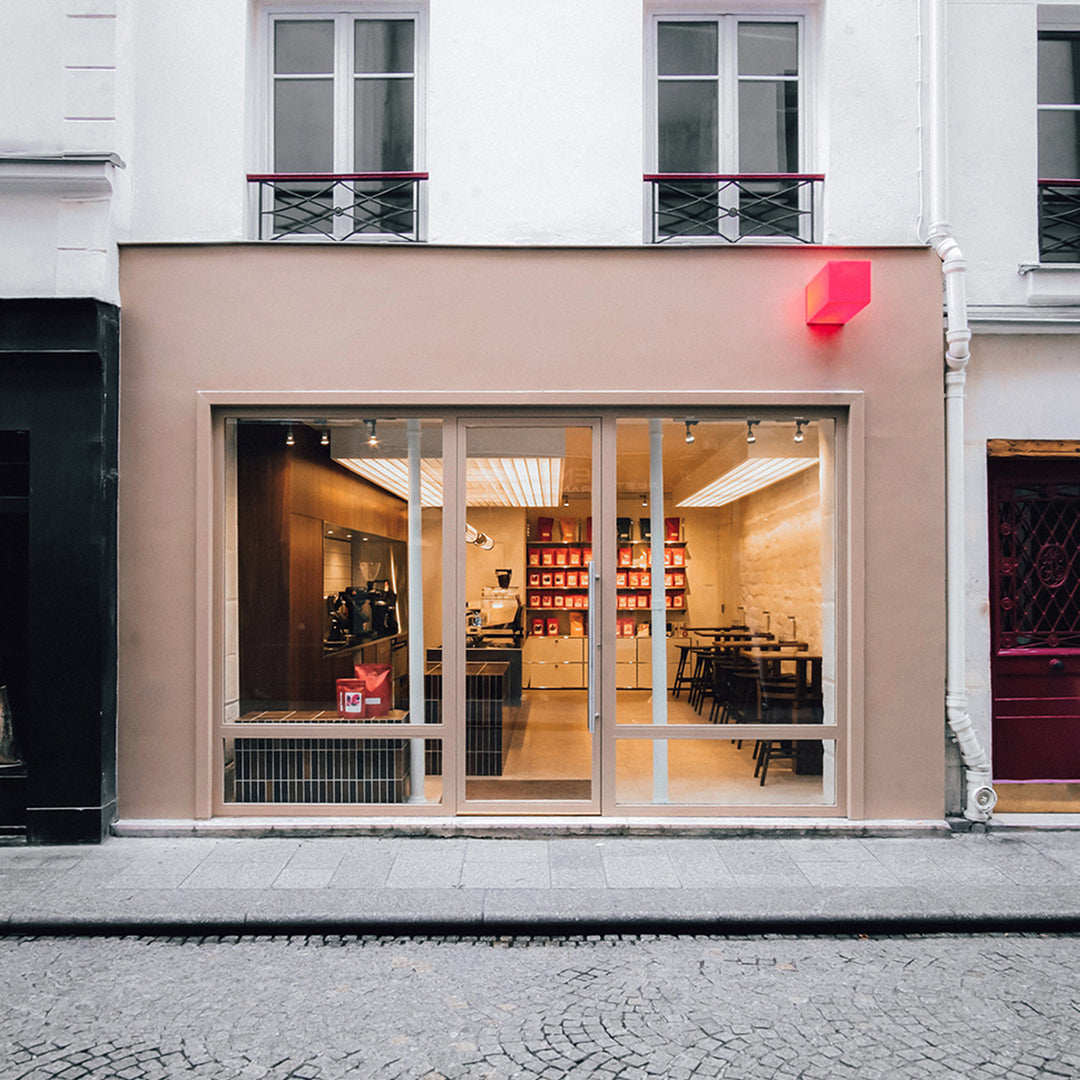 Parisian coffee roaster TANAT in the heart of the 2nd arrondissement on Rue Tiquetonne.